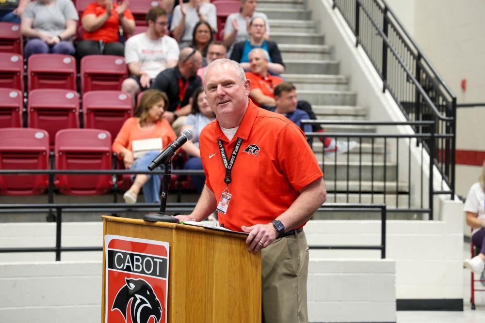 Mr. Byrd at a podium